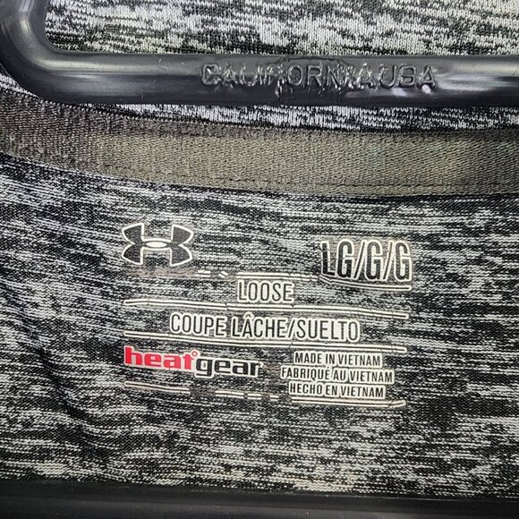 Mens Under Armour Pullover Shirt Loose Fit HeatGear 1/4 Zip Long Sleeve Size L - Picture 7 of 11
